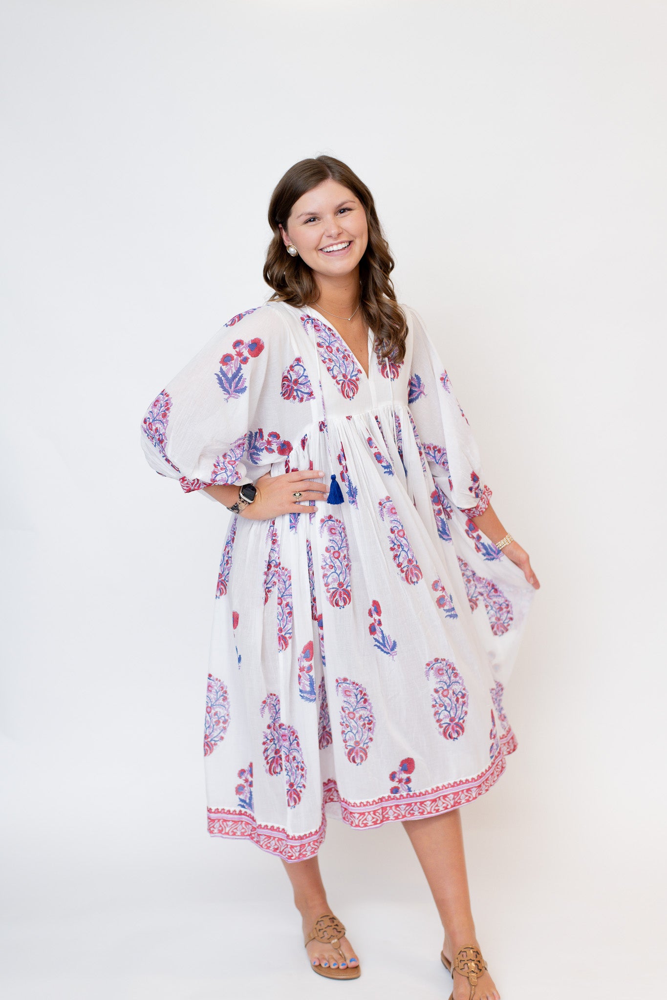 Skye Dress- White Multi