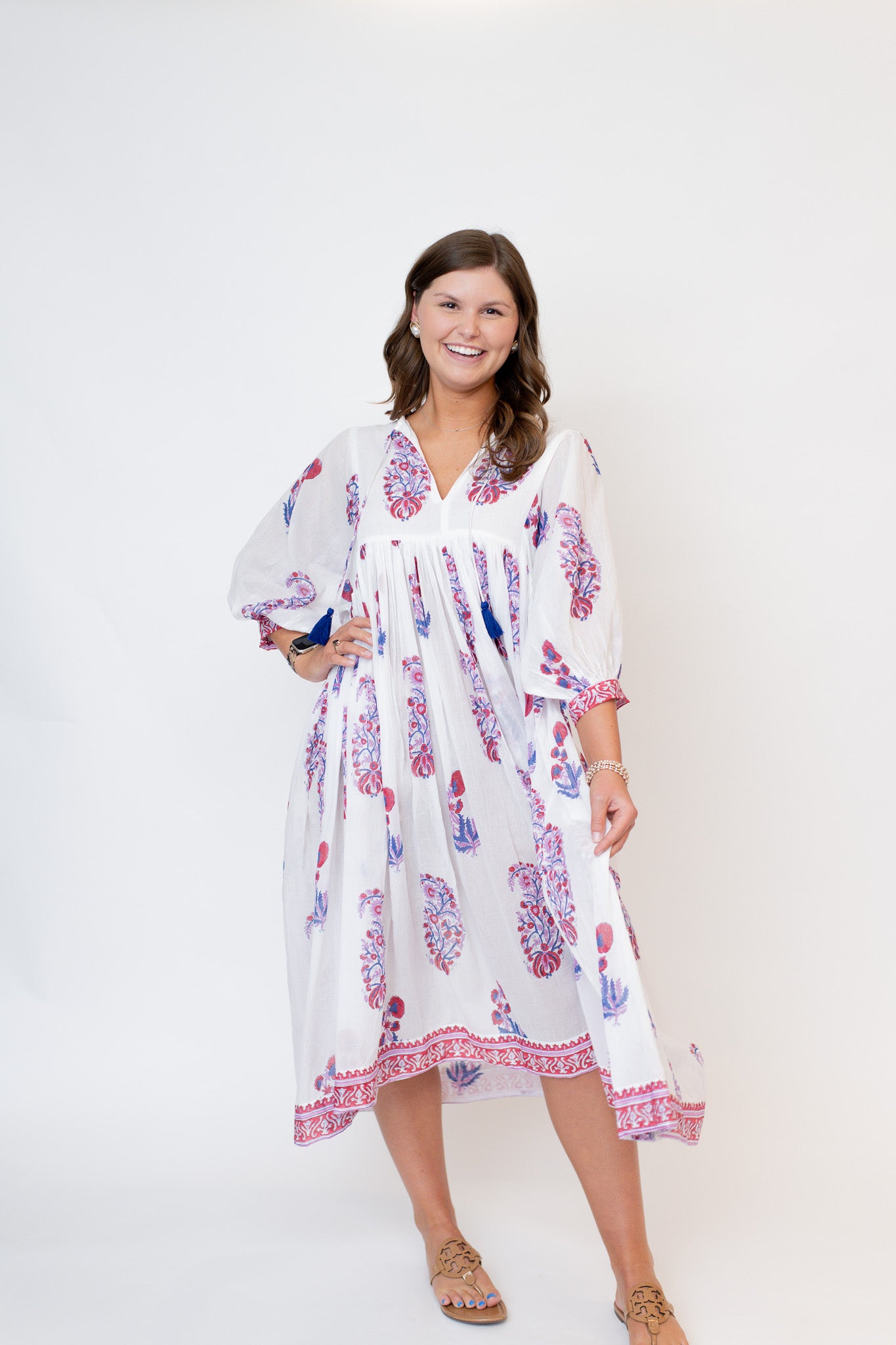 Skye Dress- White Multi