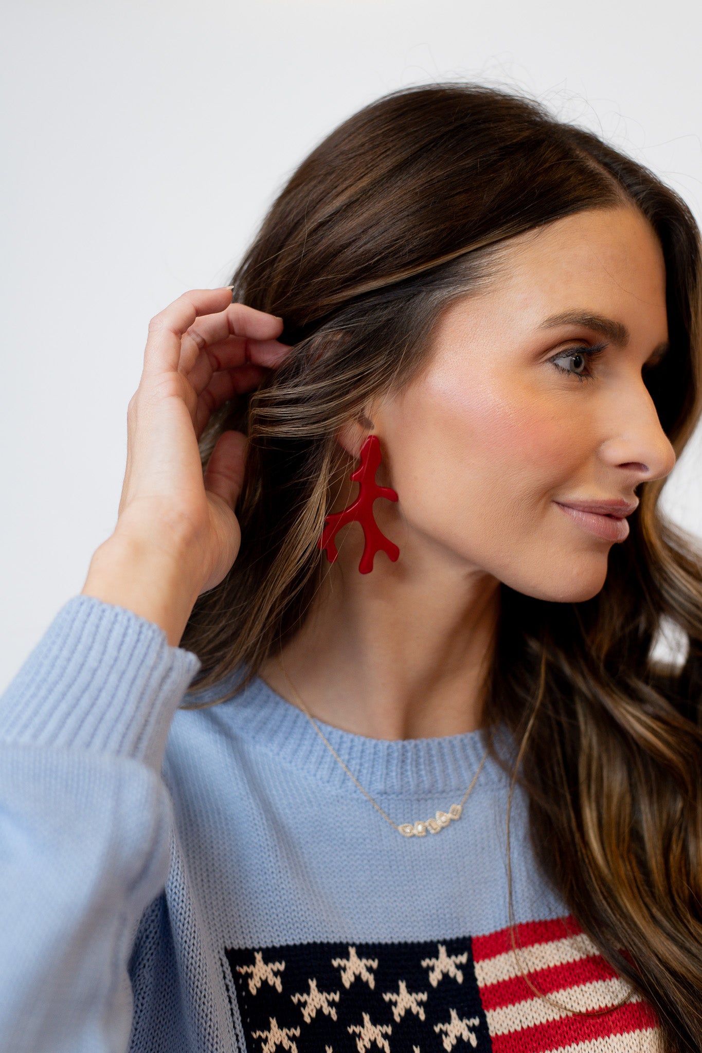 Small Acrylic Coral Earrings - Three Colors