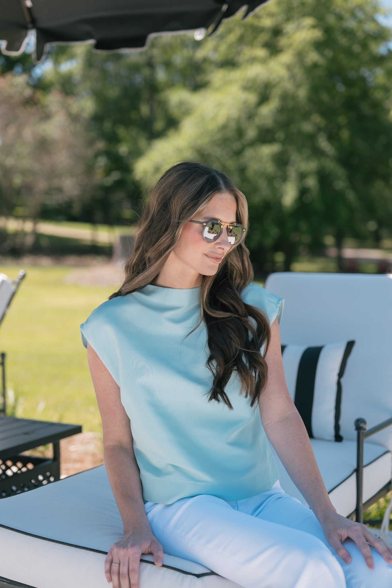 Sadie Top - Aqua