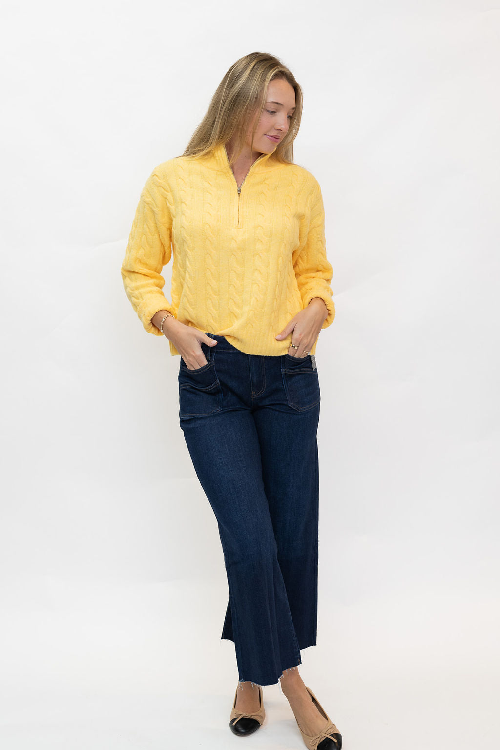 Meg High Rise Fab Ab Wide Leg Jeans - Dark Base Wash