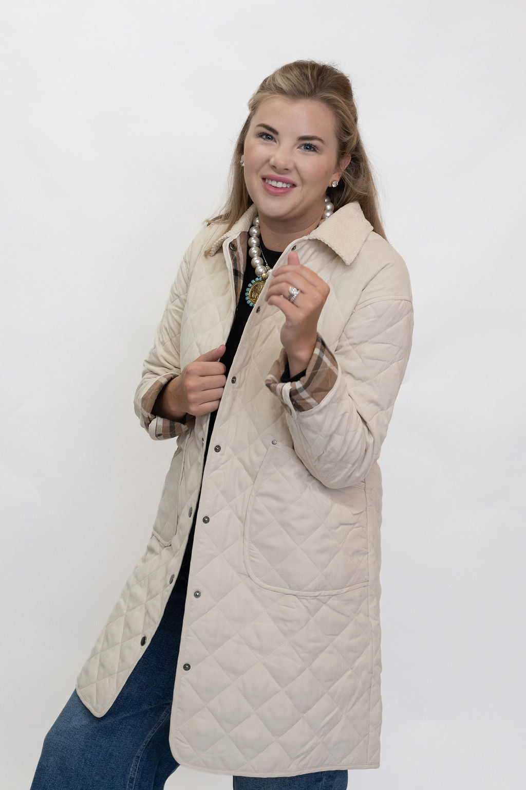 Quincy Quilted Long Jacket - Two Colors