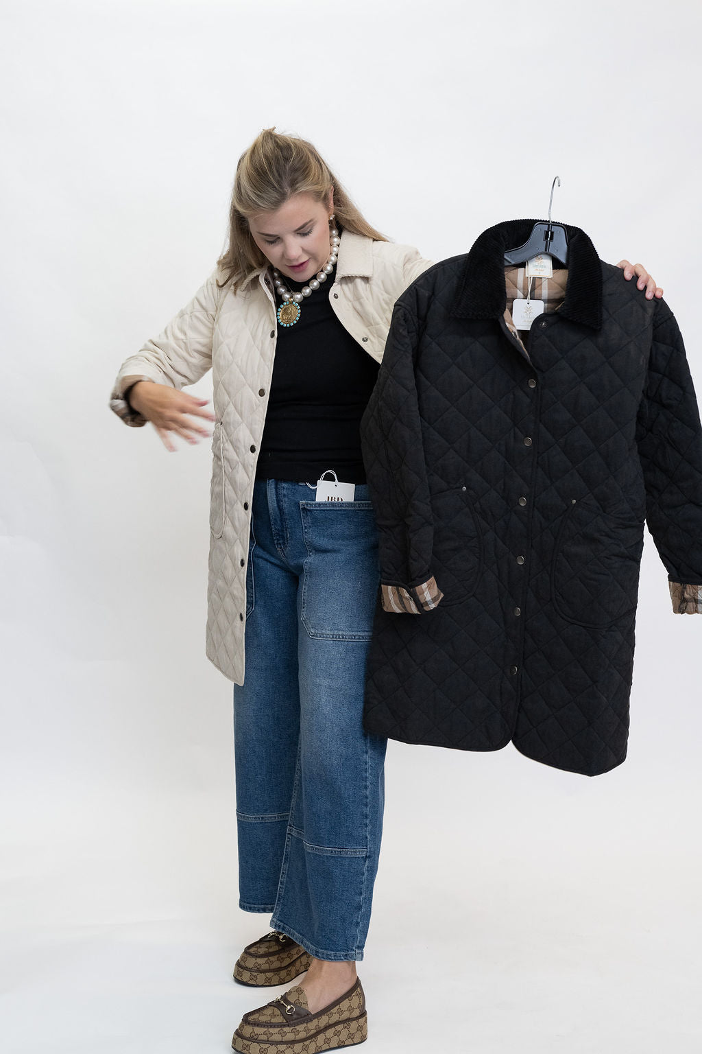 Quincy Quilted Long Jacket - Two Colors