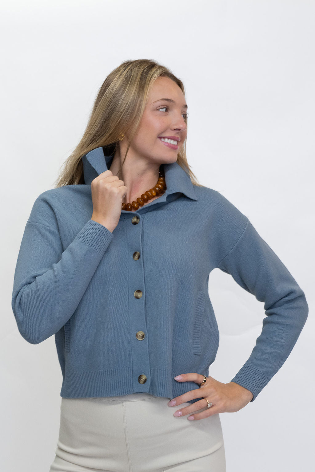 The Lilly Polo Sweater - Four Colors