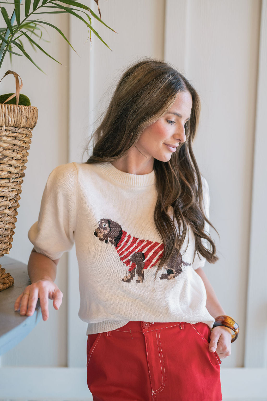 The Dachshund Sweater Top - Two Colors