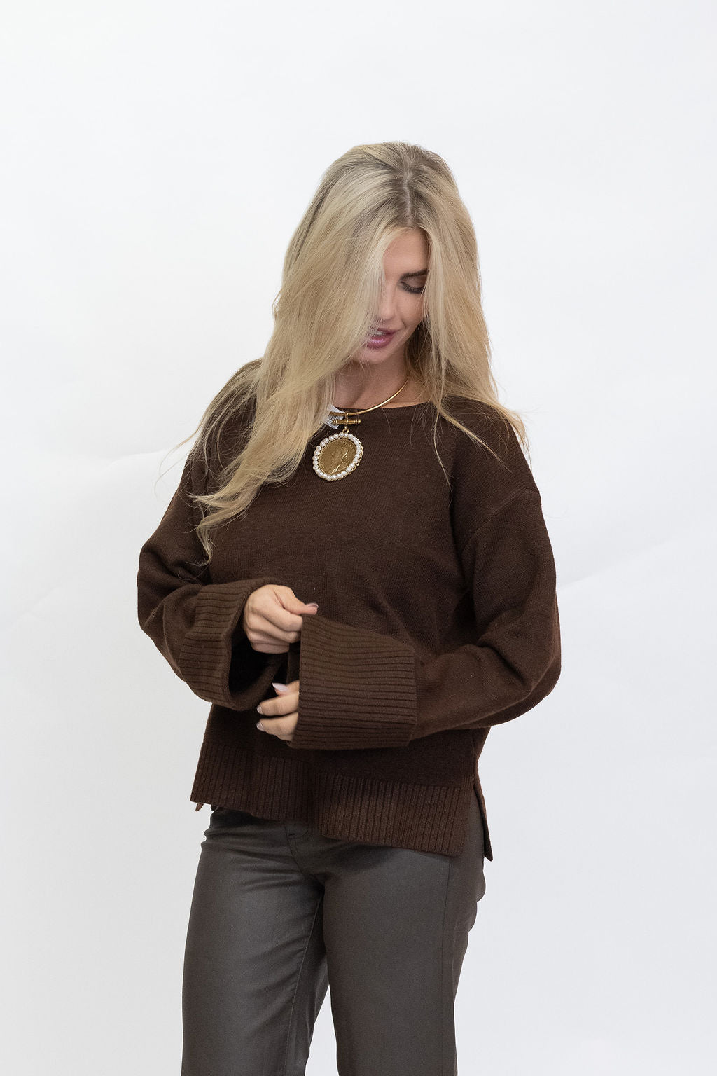 Wide Sleeve Cuff Sweater - Three Colors
