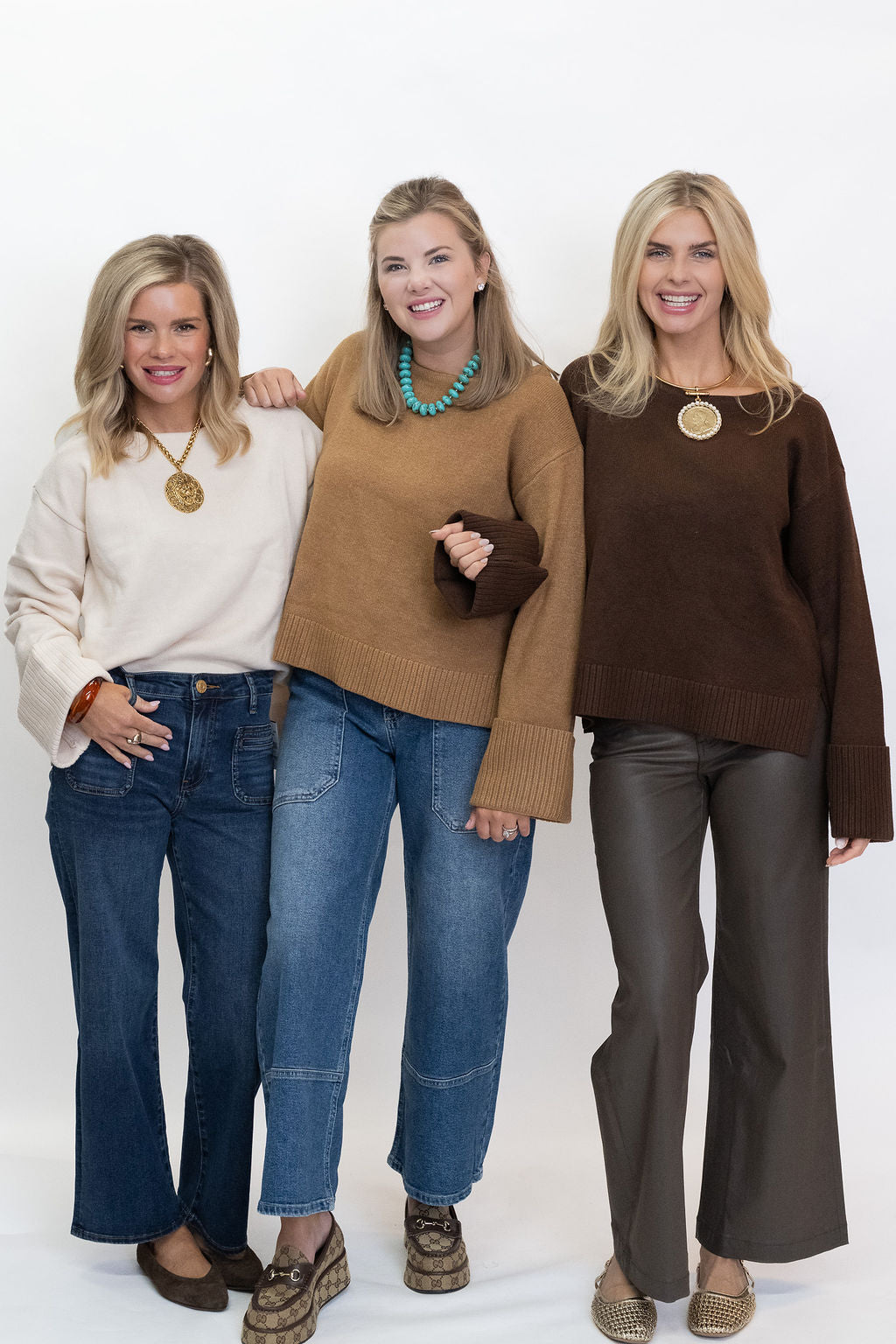 Wide Sleeve Cuff Sweater - Three Colors
