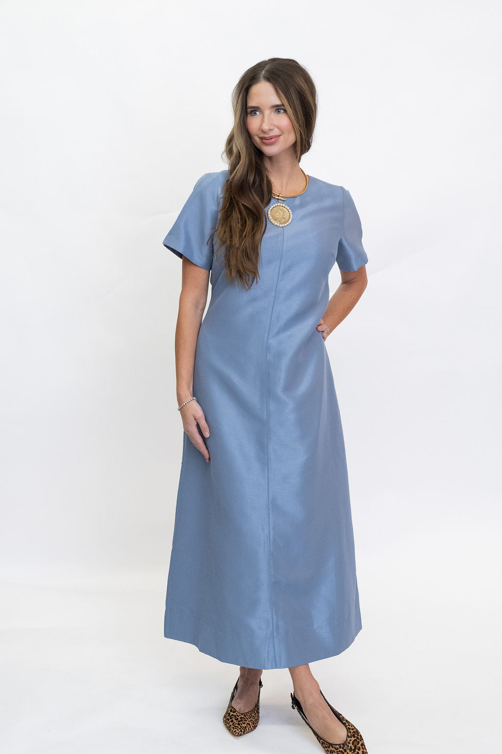 Georgia Dress - Windsor Blue
