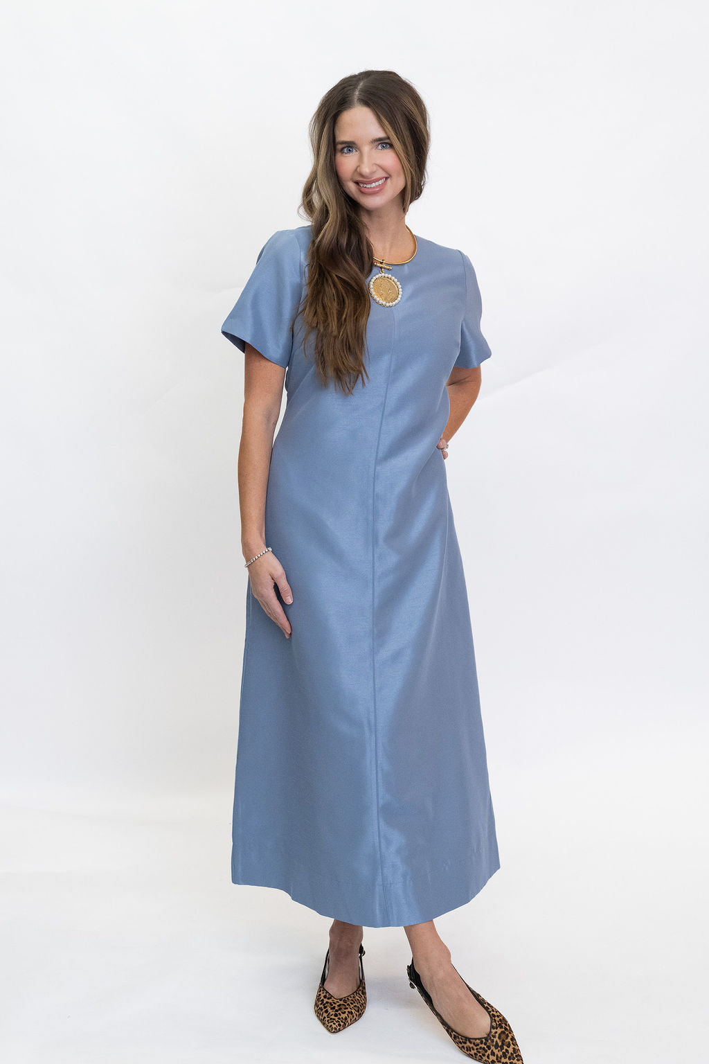 Georgia Dress - Windsor Blue