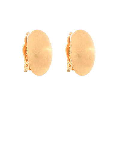 Gold hoop earrings on a white background