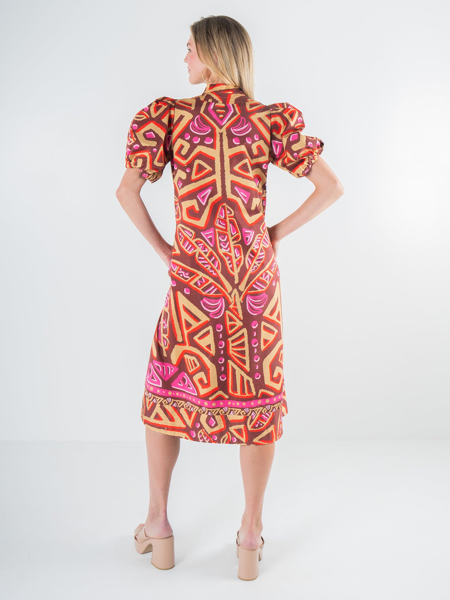 Hampton Dress- Tribal Palm