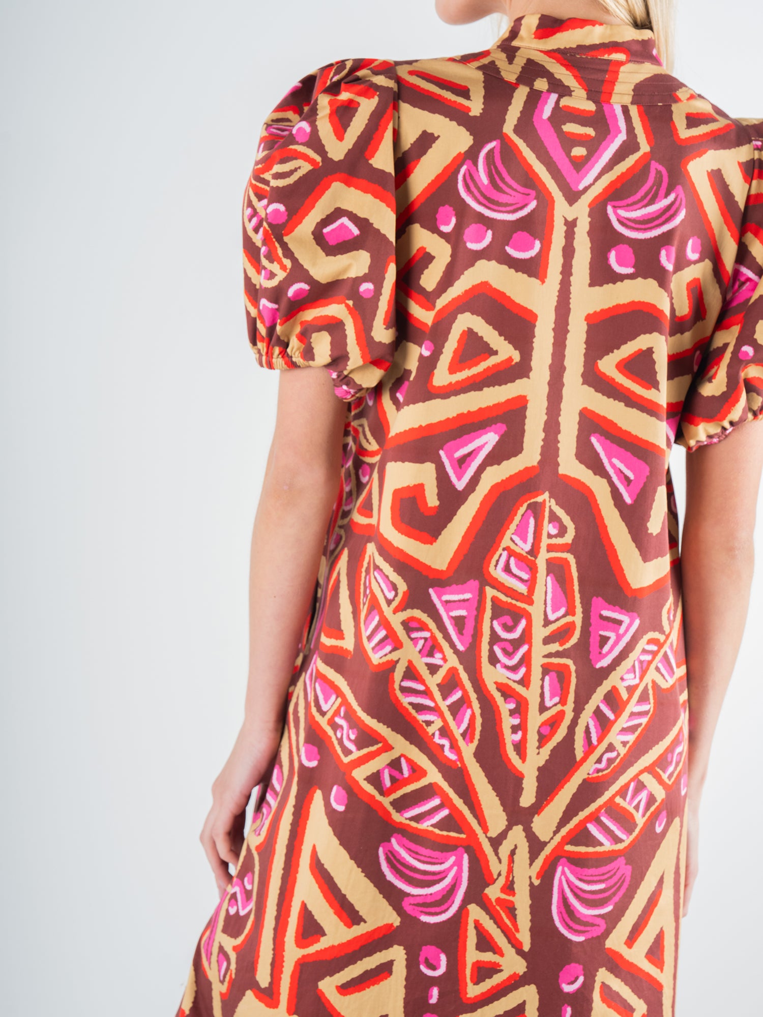 Hampton Dress- Tribal Palm