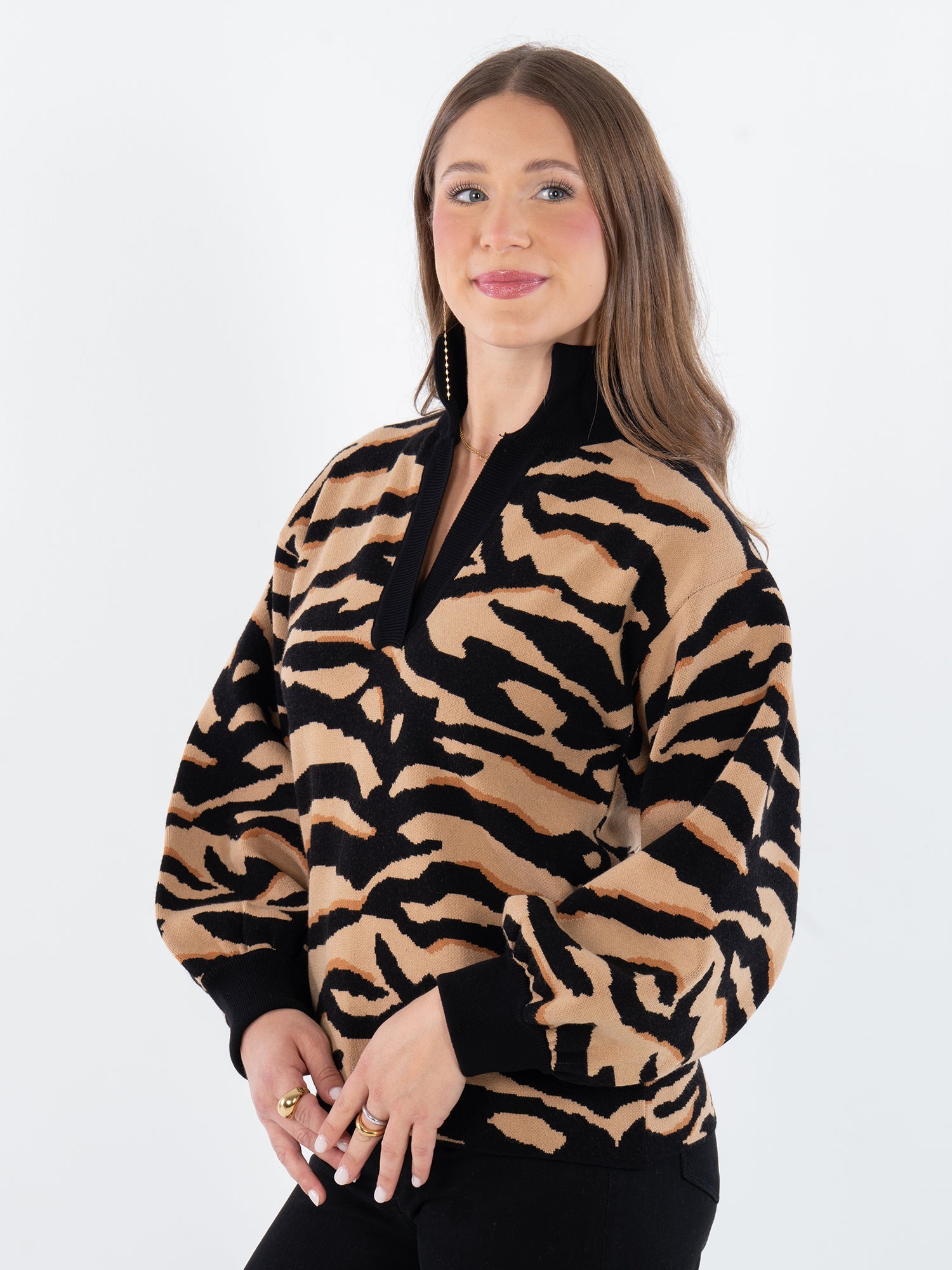 Lolli Sweater - Tiger Jacquard