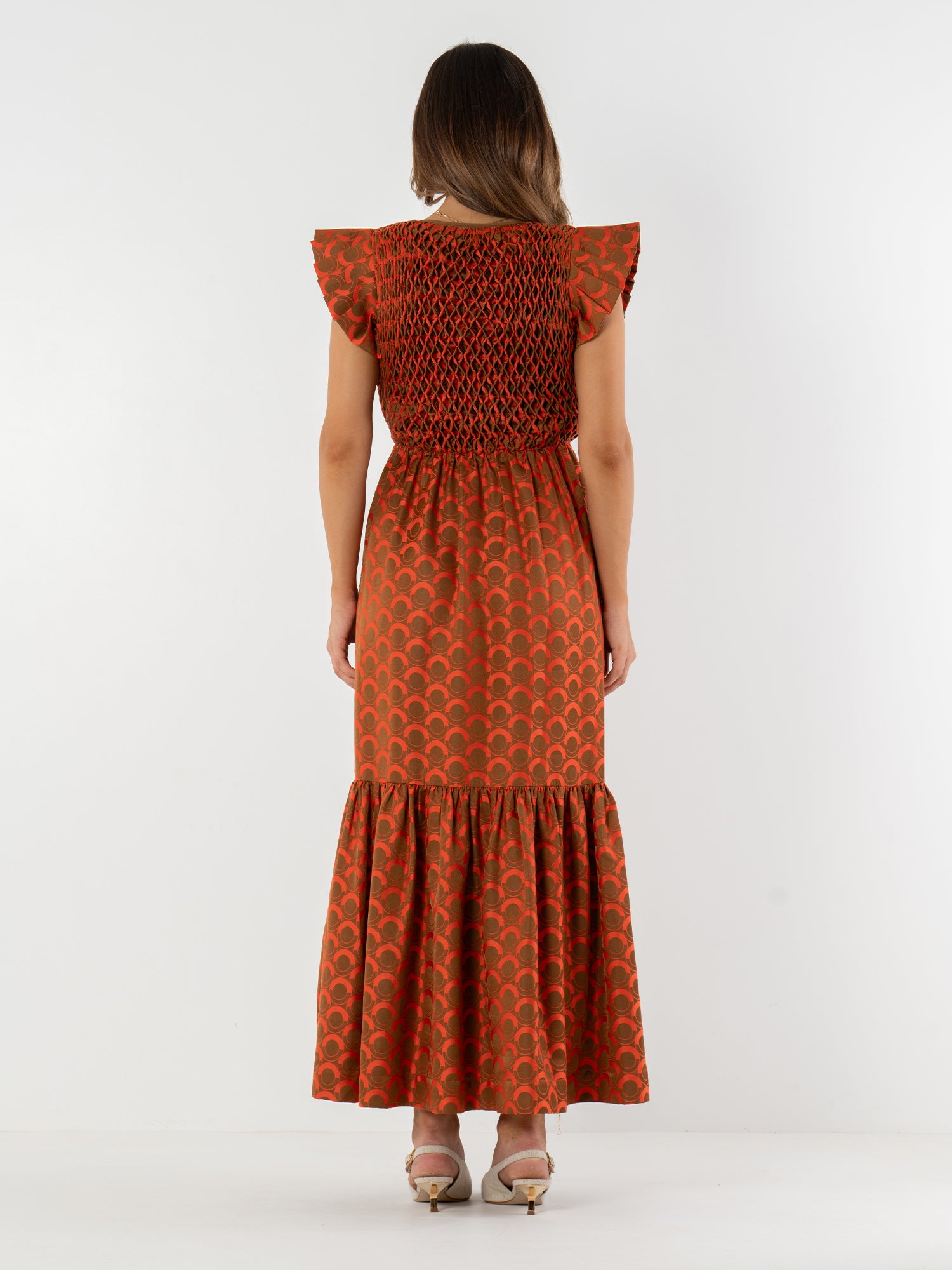Grace Dress- Tangerine Mod