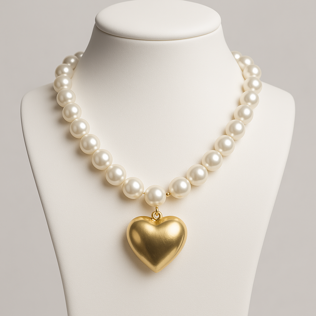 The Golden Heart Necklace - Three Colors
