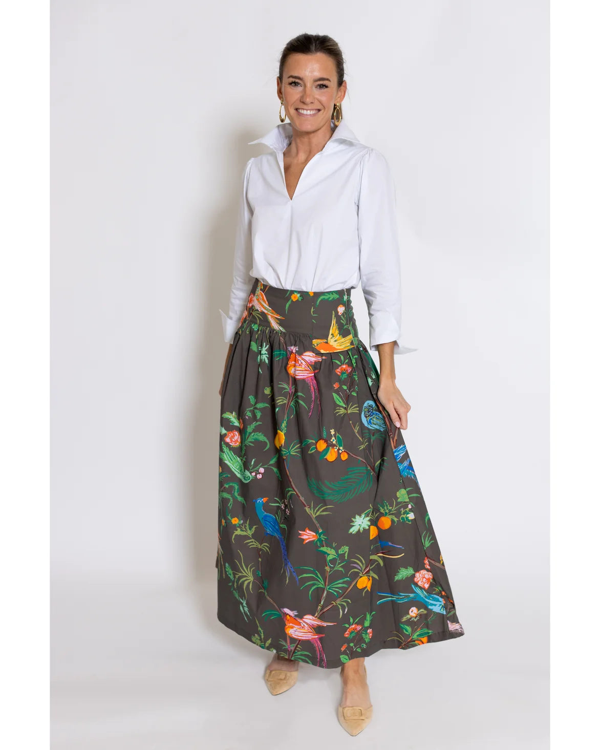 Sadie Drop Waist Maxi Skirt - Fether Frolic