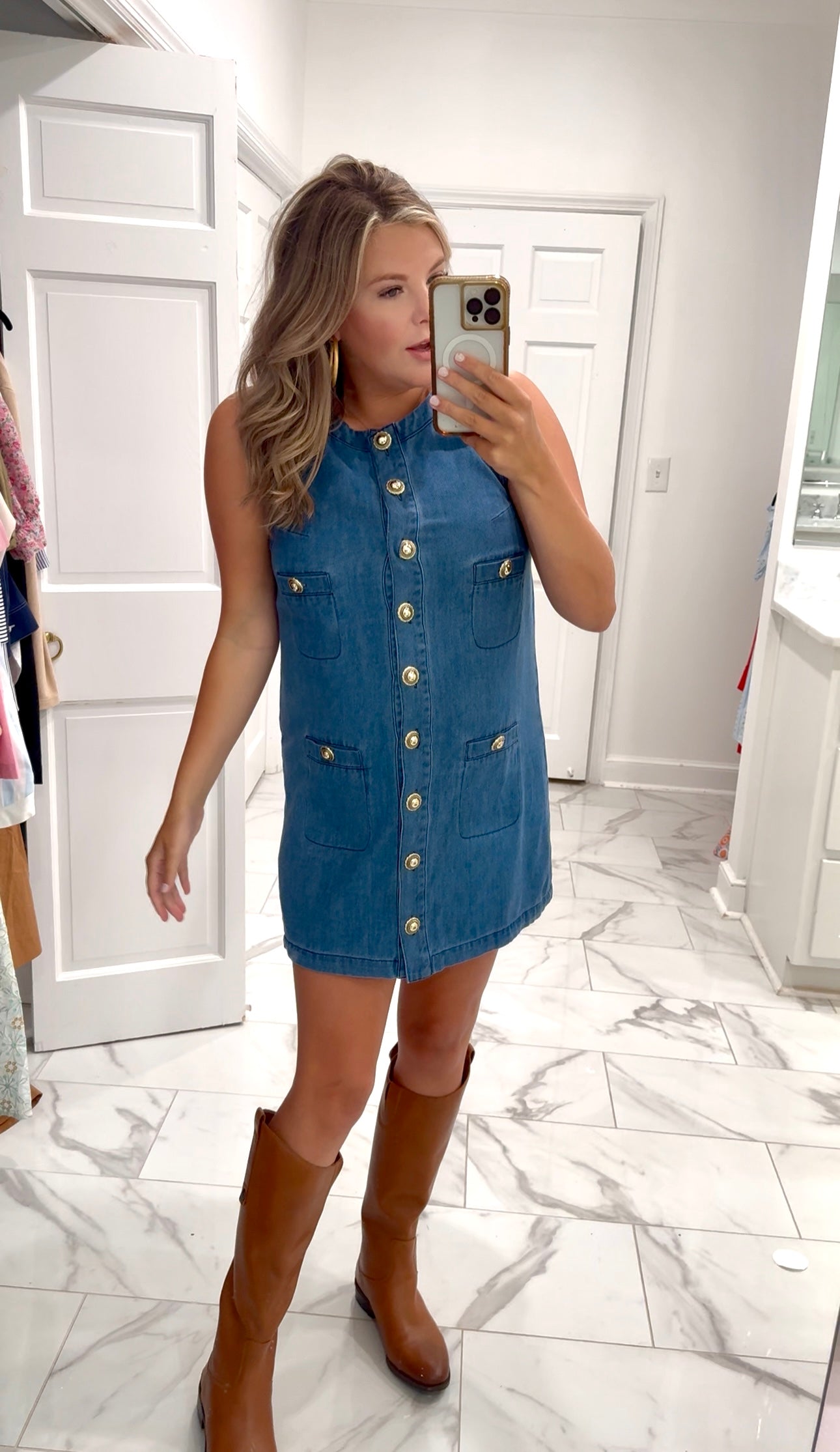 Denim Pocket Dress