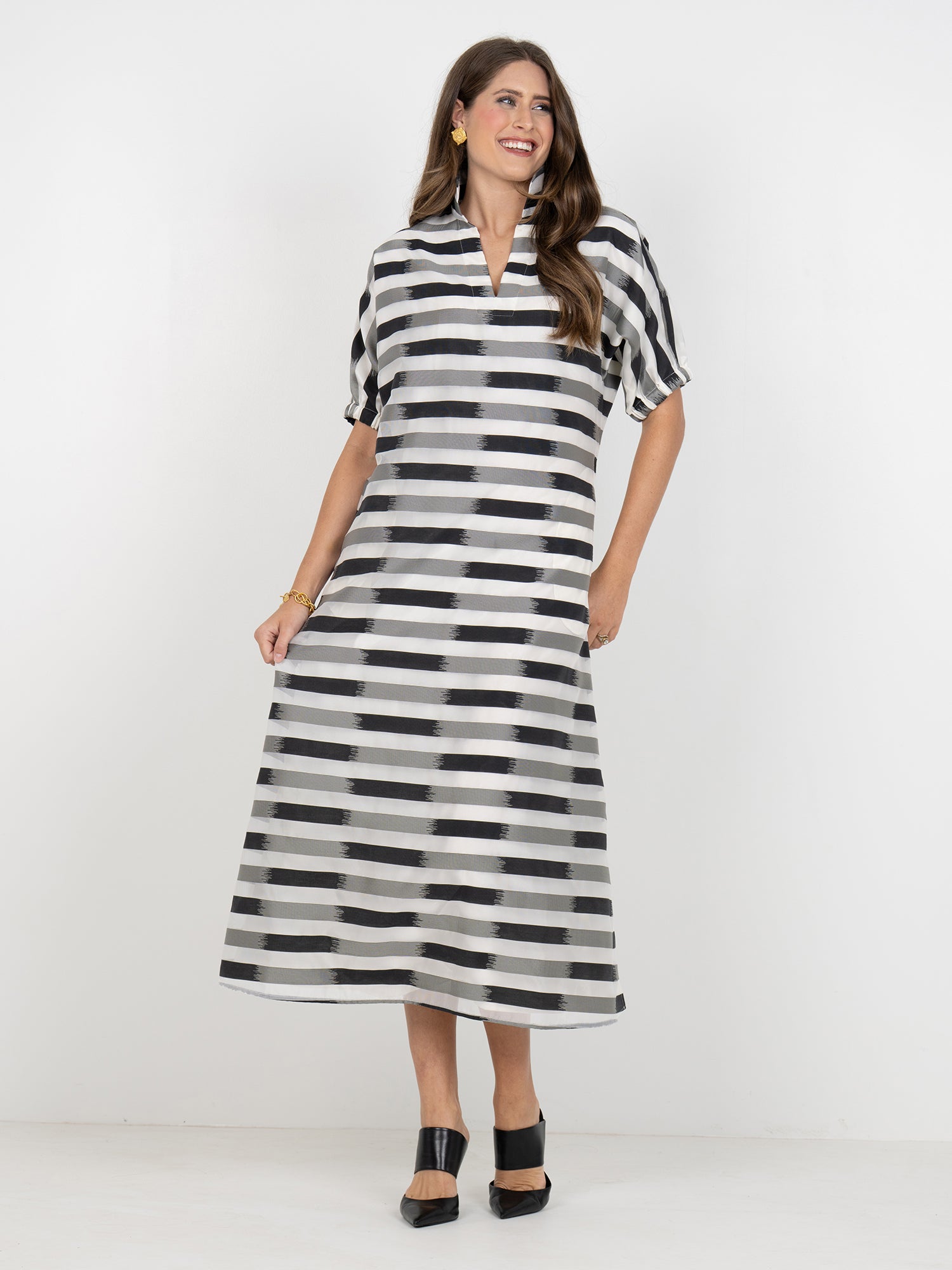 Poppy Maxi - Truffle Stripe