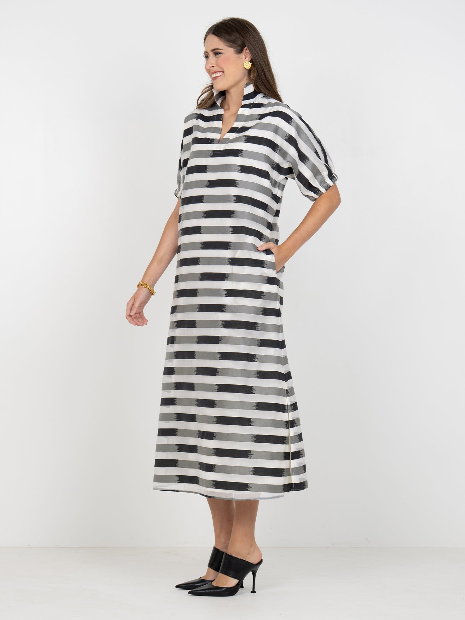 Poppy Maxi - Truffle Stripe