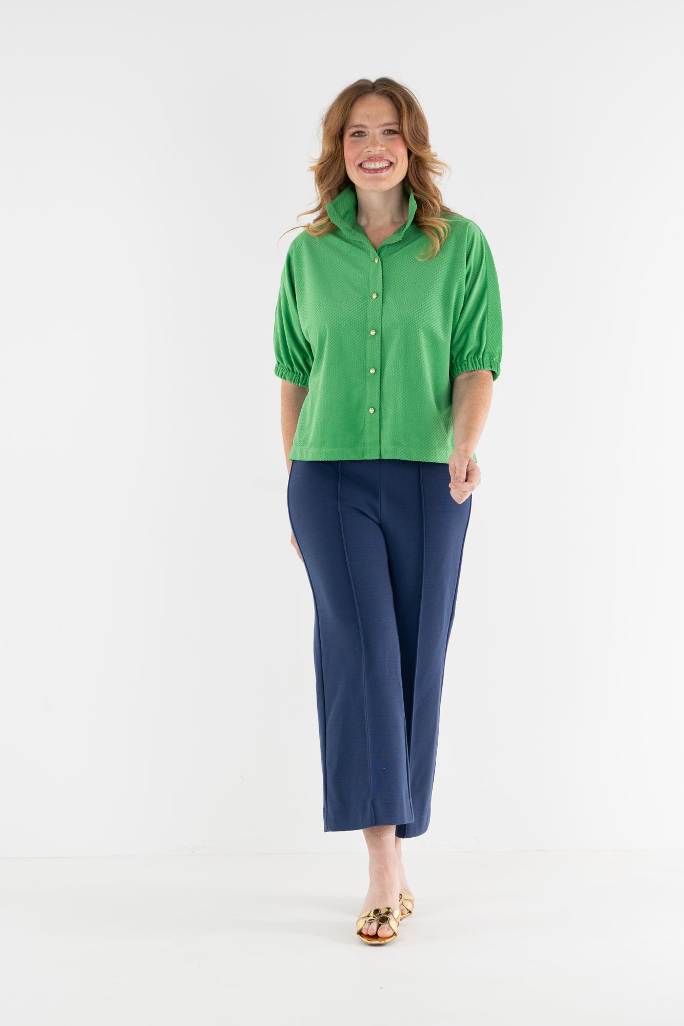 Bonny Top - Winter Pine Textured Velvet