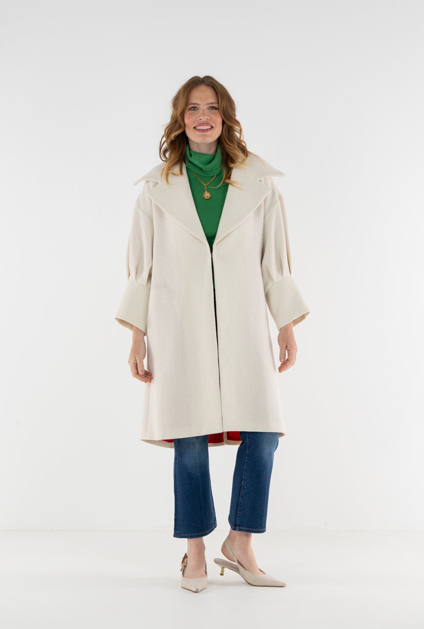 Manhattan Coat - Sandshell Boucle