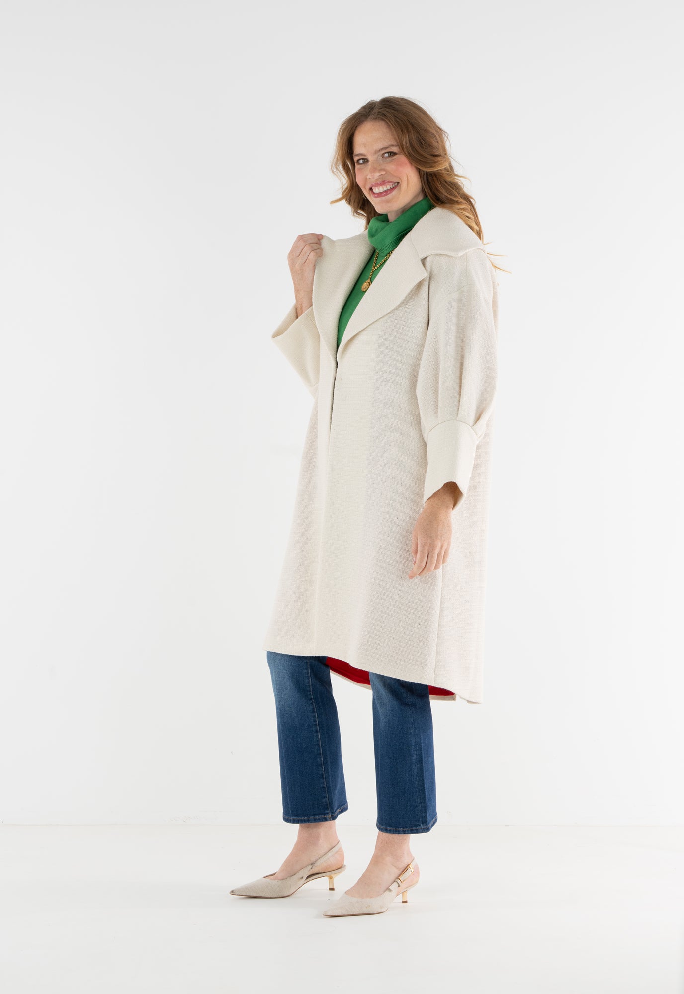 Manhattan Coat - Sandshell Boucle