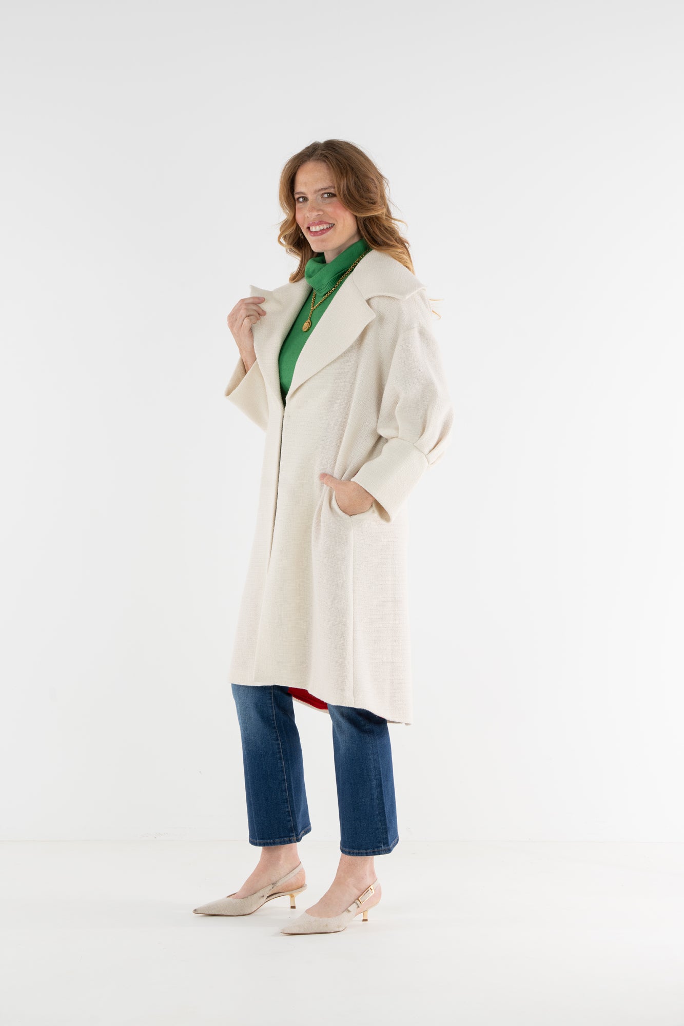 Manhattan Coat - Sandshell Boucle