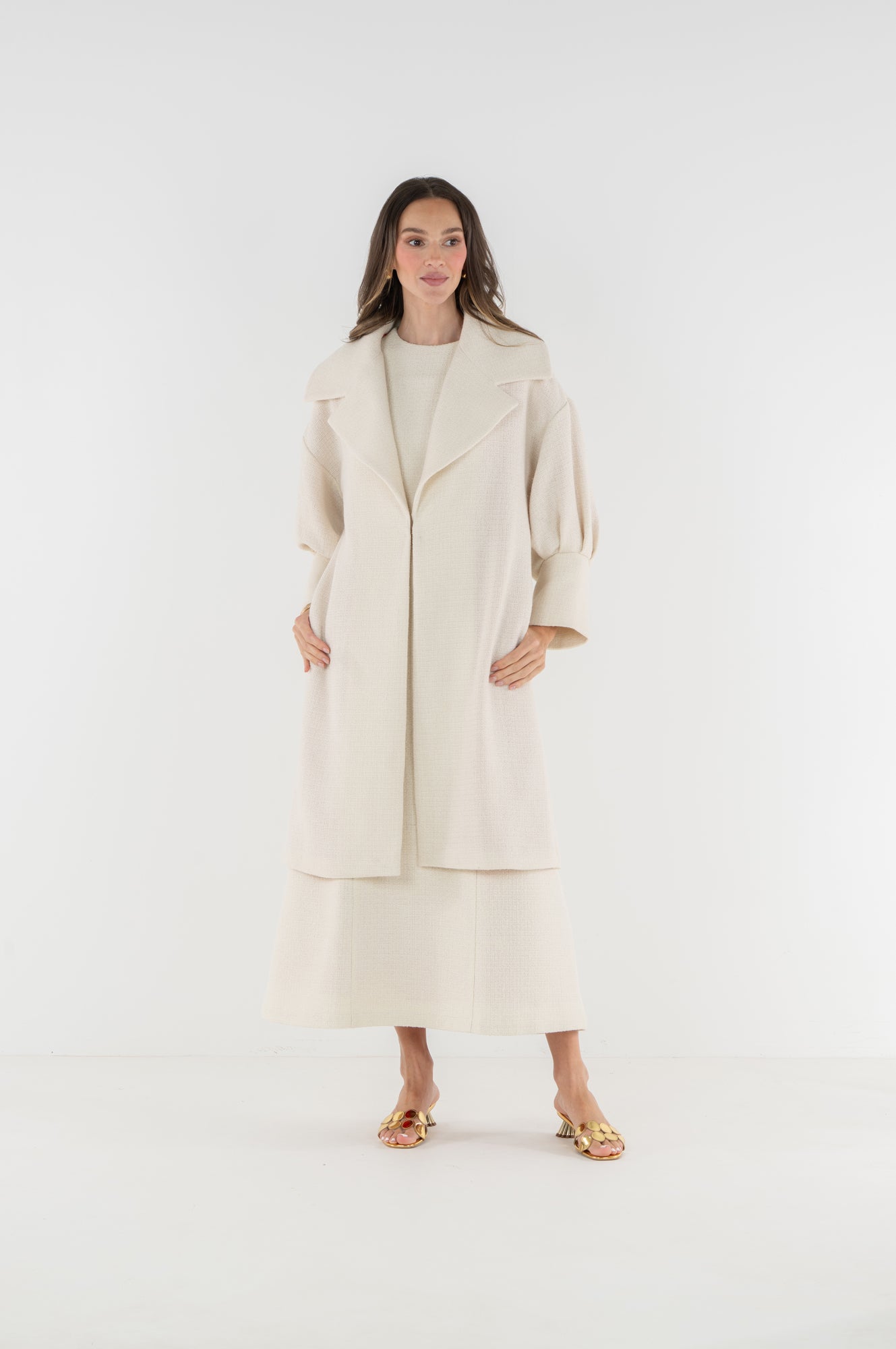 Manhattan Coat - Sandshell Boucle