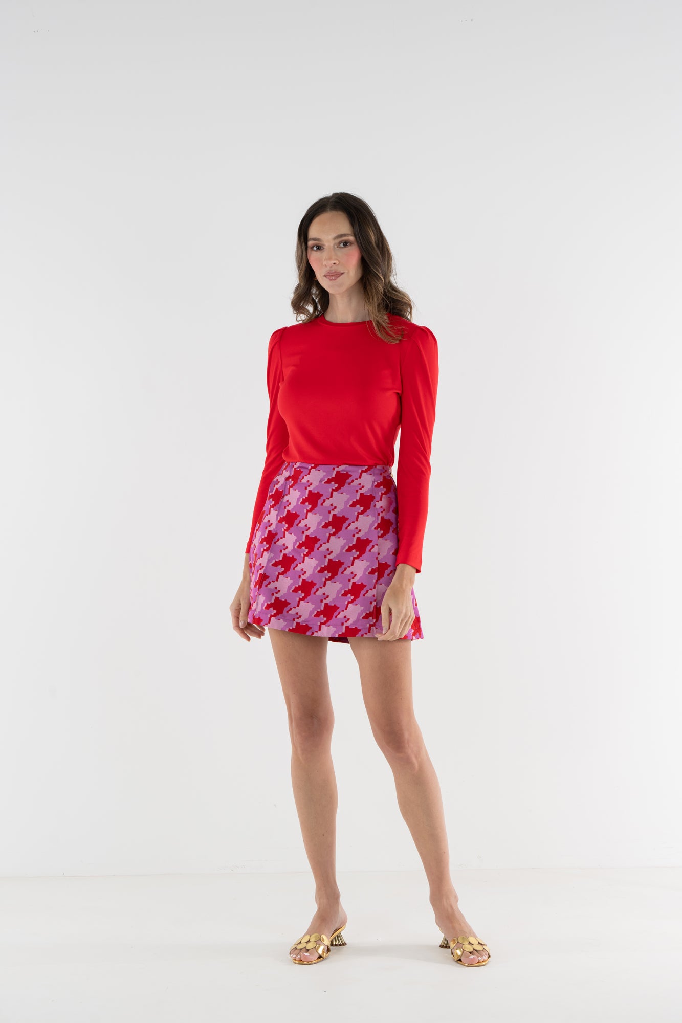 Social Skirt - Jacquard Houndstooth