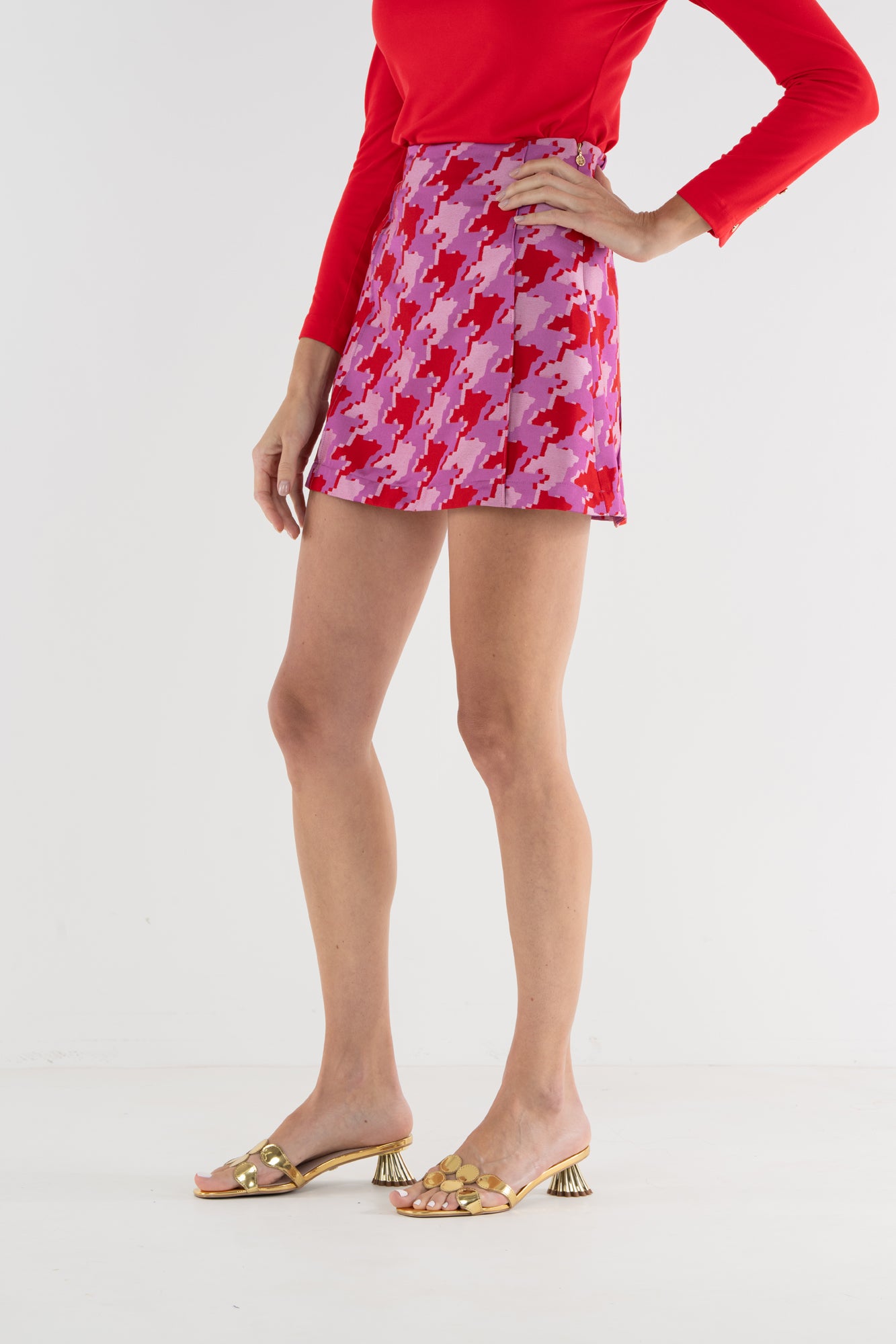 Social Skirt - Jacquard Houndstooth