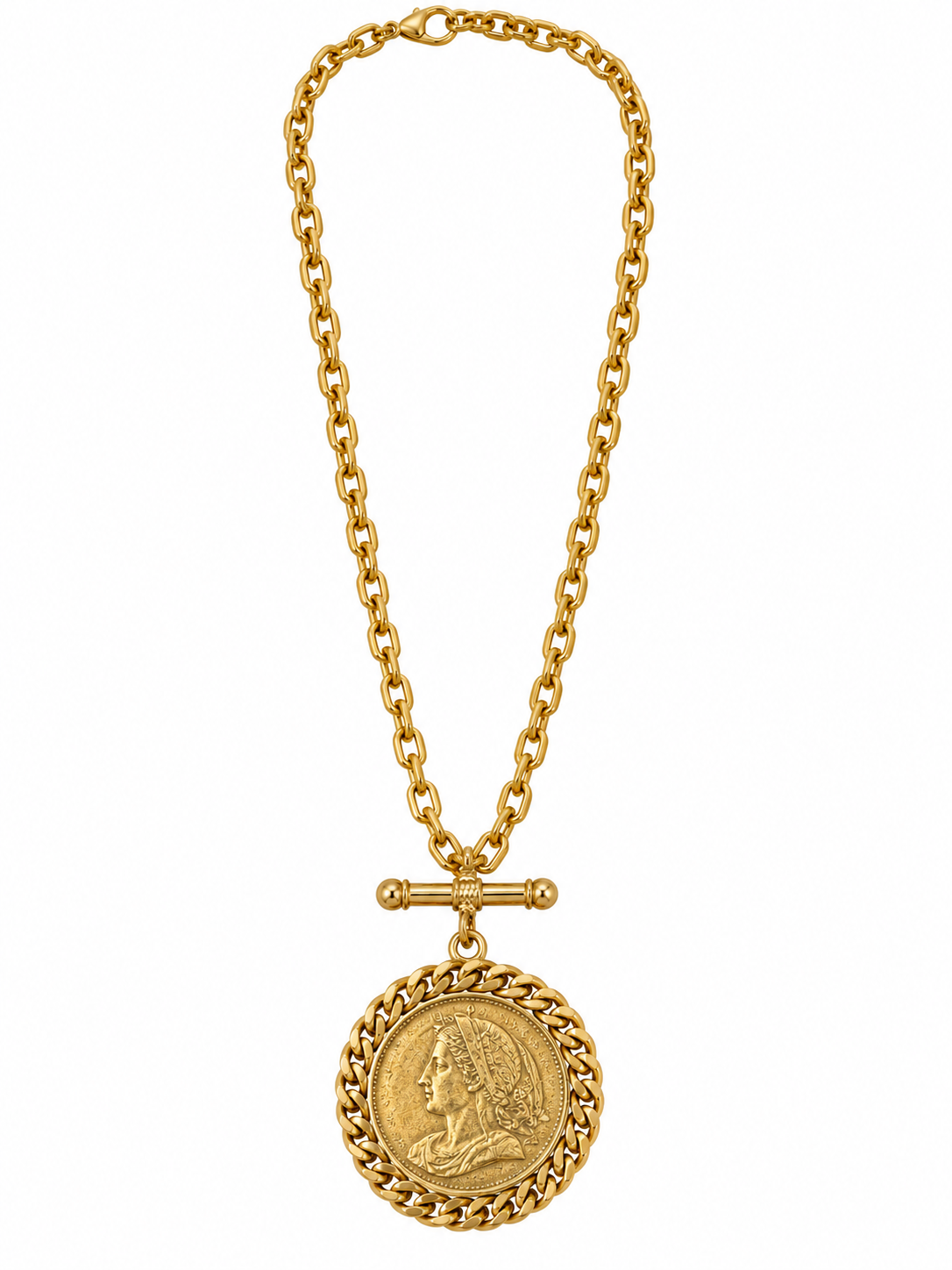 The Oversized Gold Coin Necklace