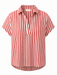 Red and white striped shirt on a white background