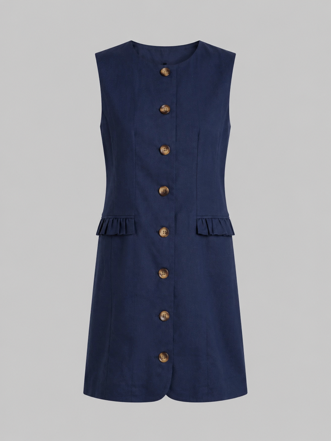 The Blake Button Down Dress - Navy
