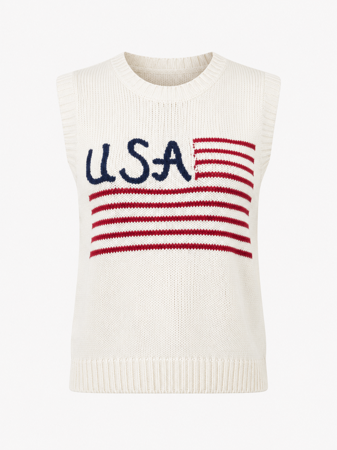 American Flag Sleeveless Sweater