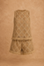 Beige lace top and shorts set on a beige background