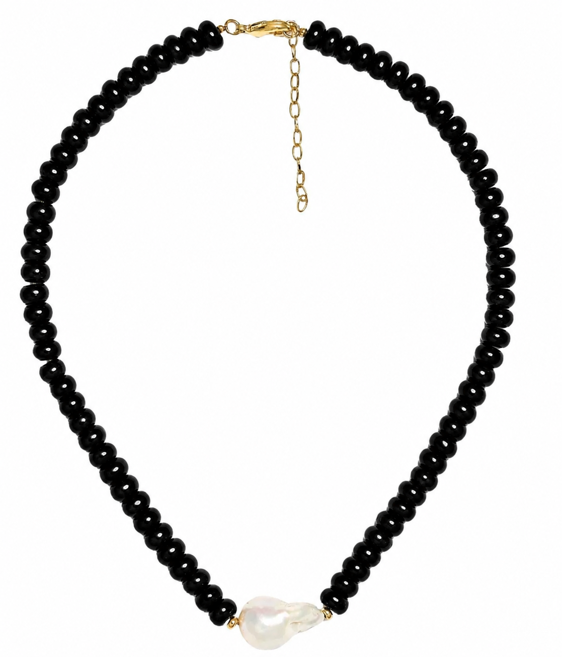 Suzie Quartz Beaded Necklace with Freshwater Pear - Seven Colors