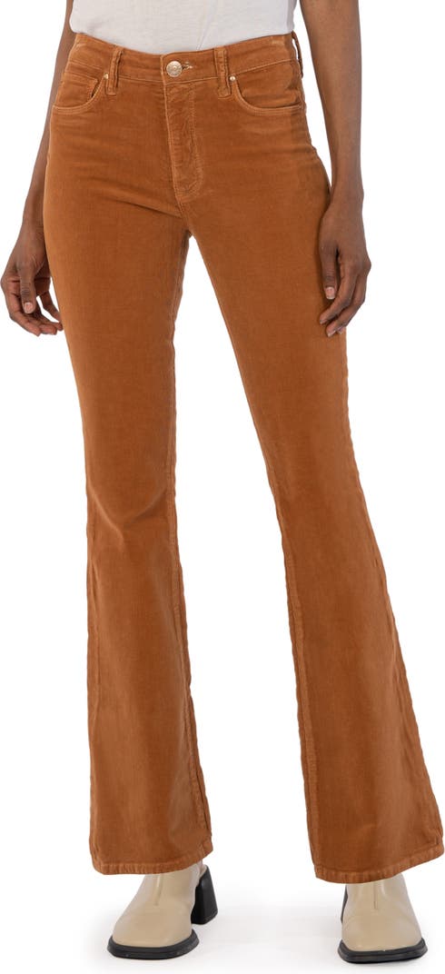 Ana High Rise Fab Ab Flare - Butterscotch Cords