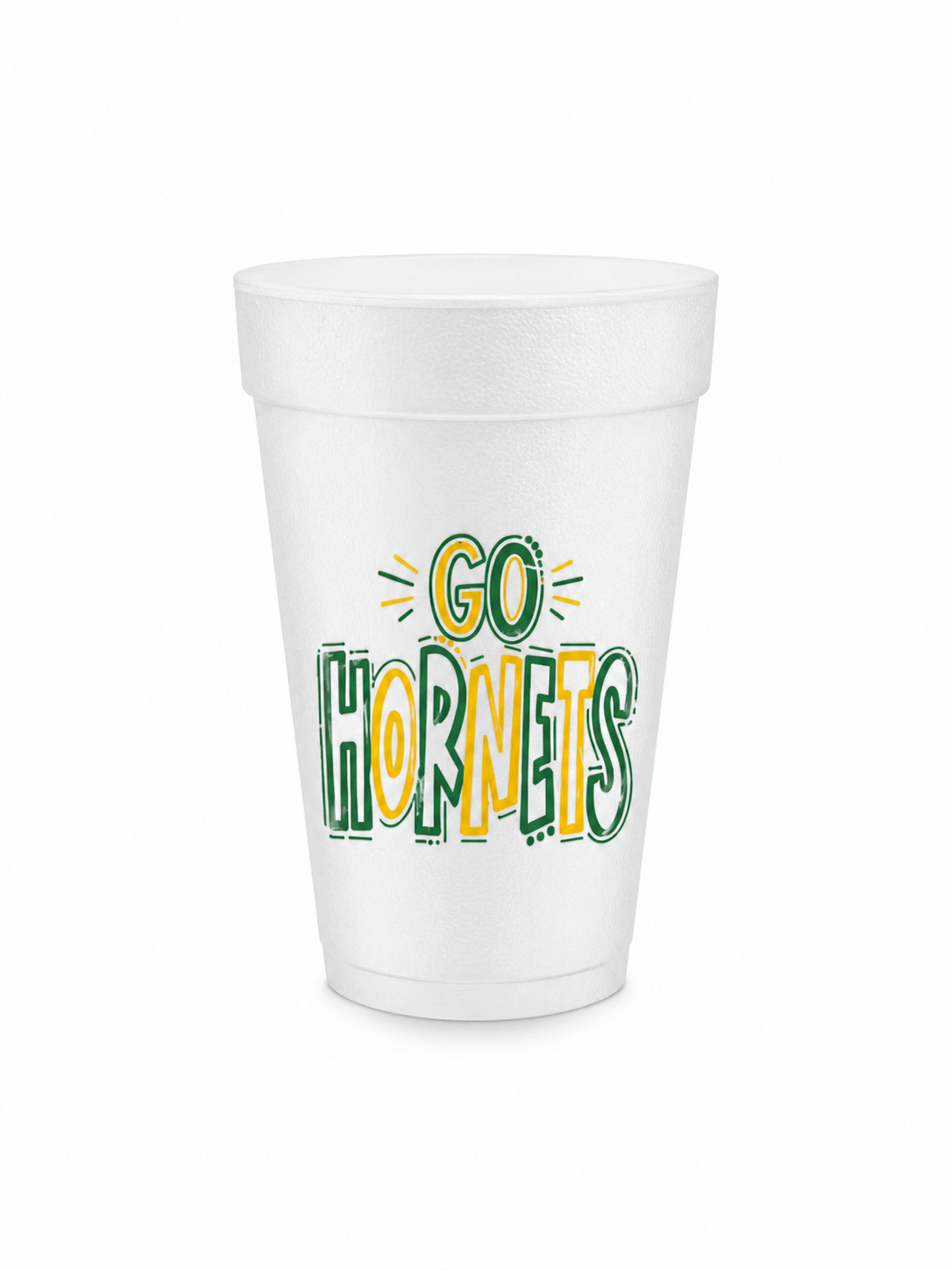 "Go Hornets" Styrofoam Cups