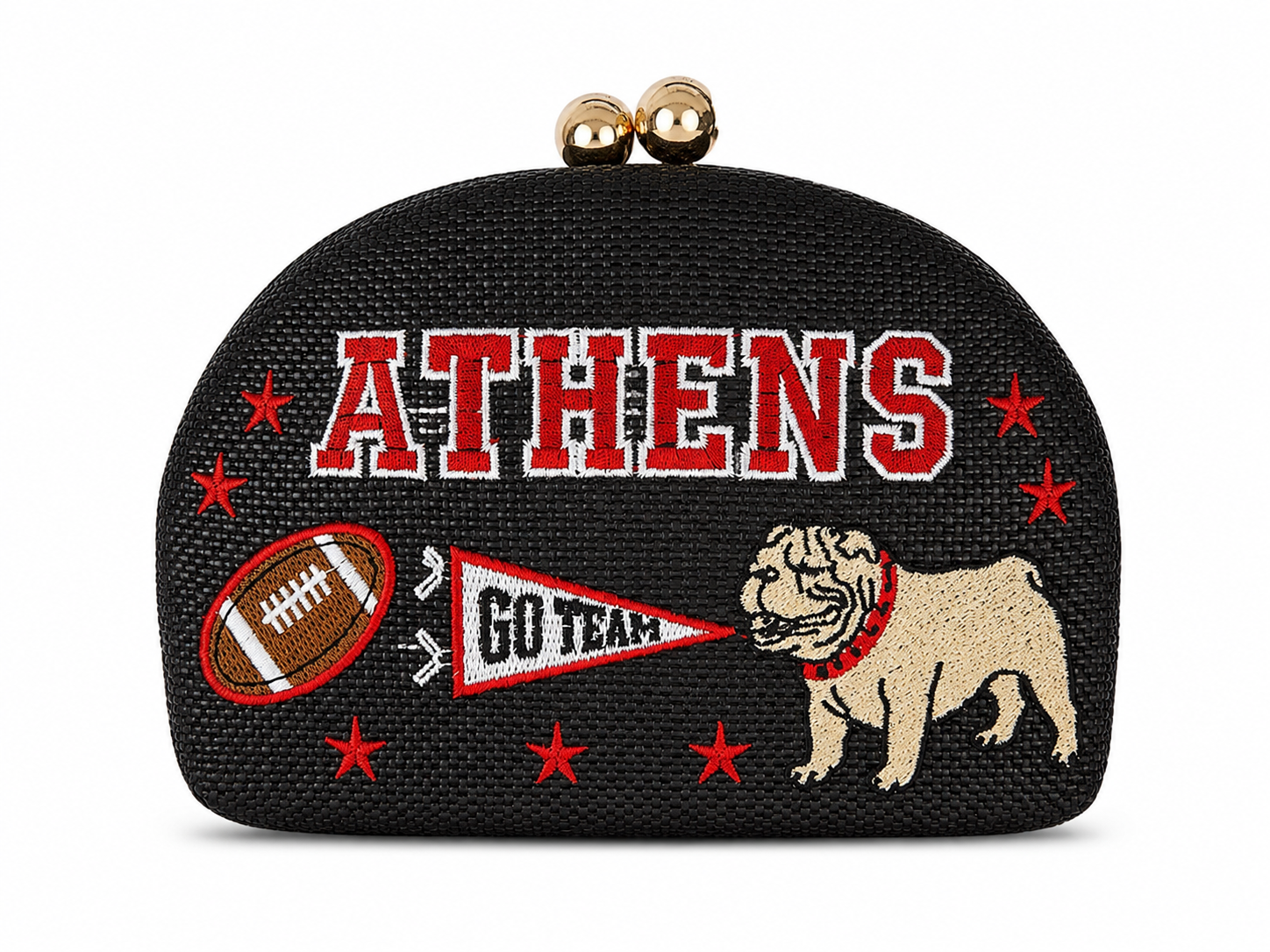 Game Day Embroidered Clutch - Athens