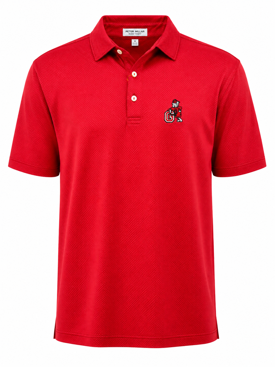 Georgia Hugo Performance Jersey Polo by Peter Millar - Red