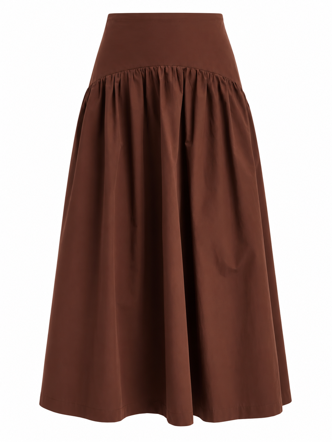 The Maggie Drop Waist Skirt - Brown