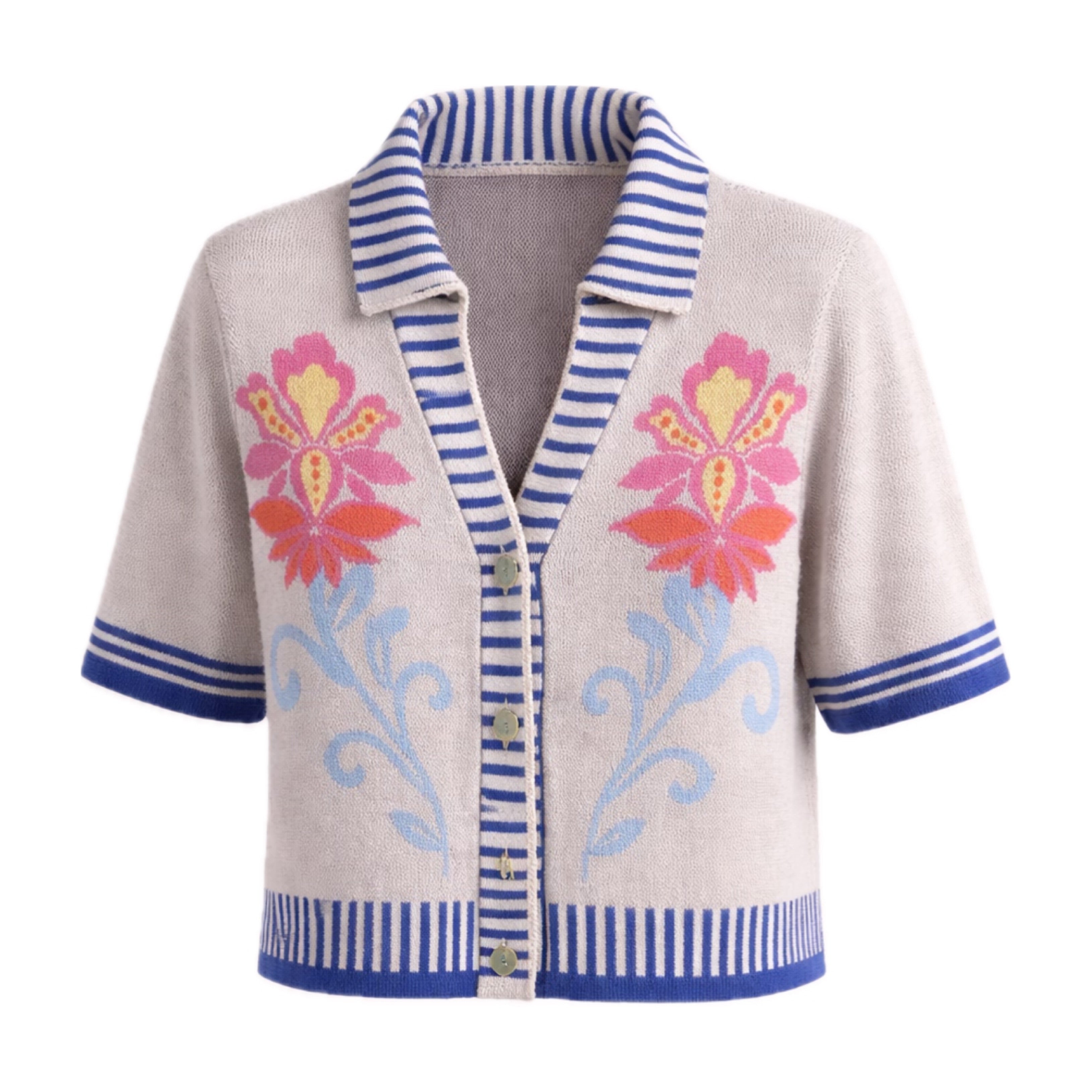 Kaley Knitted Floral Pattern Top