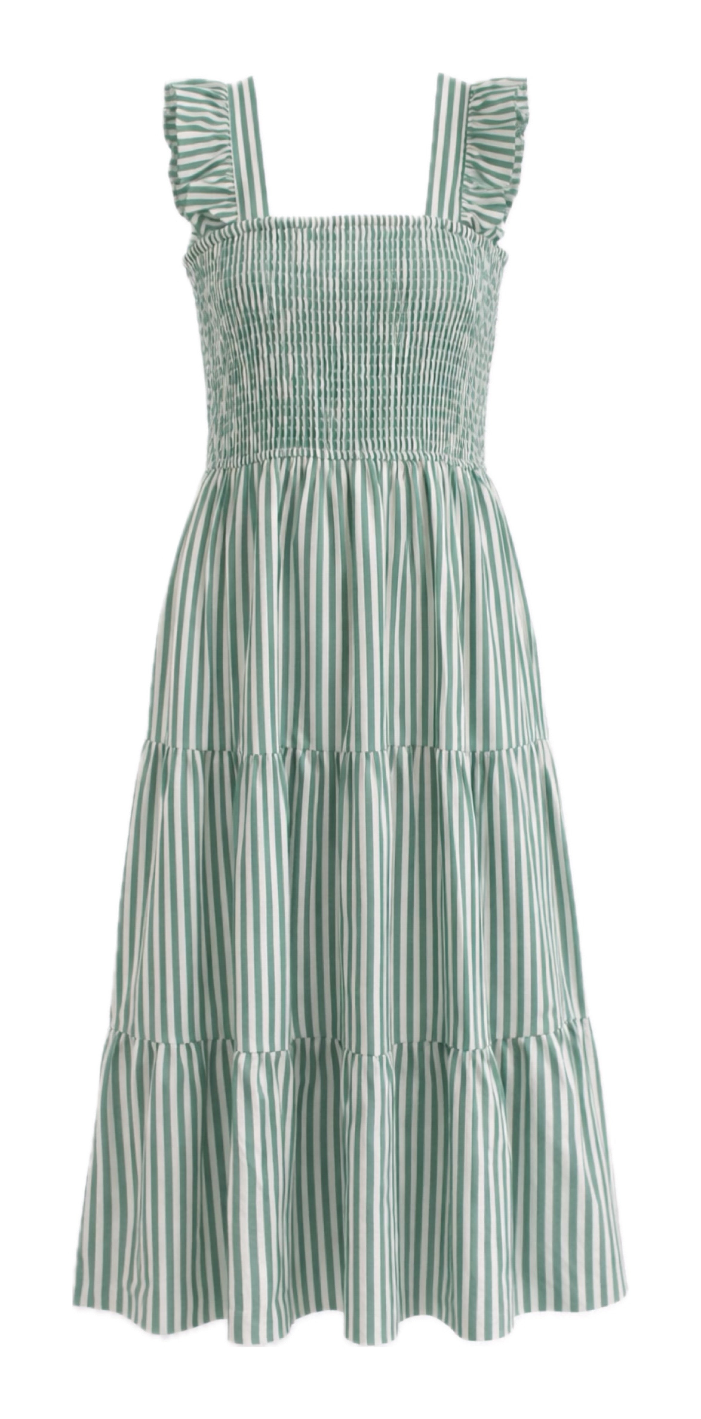 The Hill Dress - Green Stripe