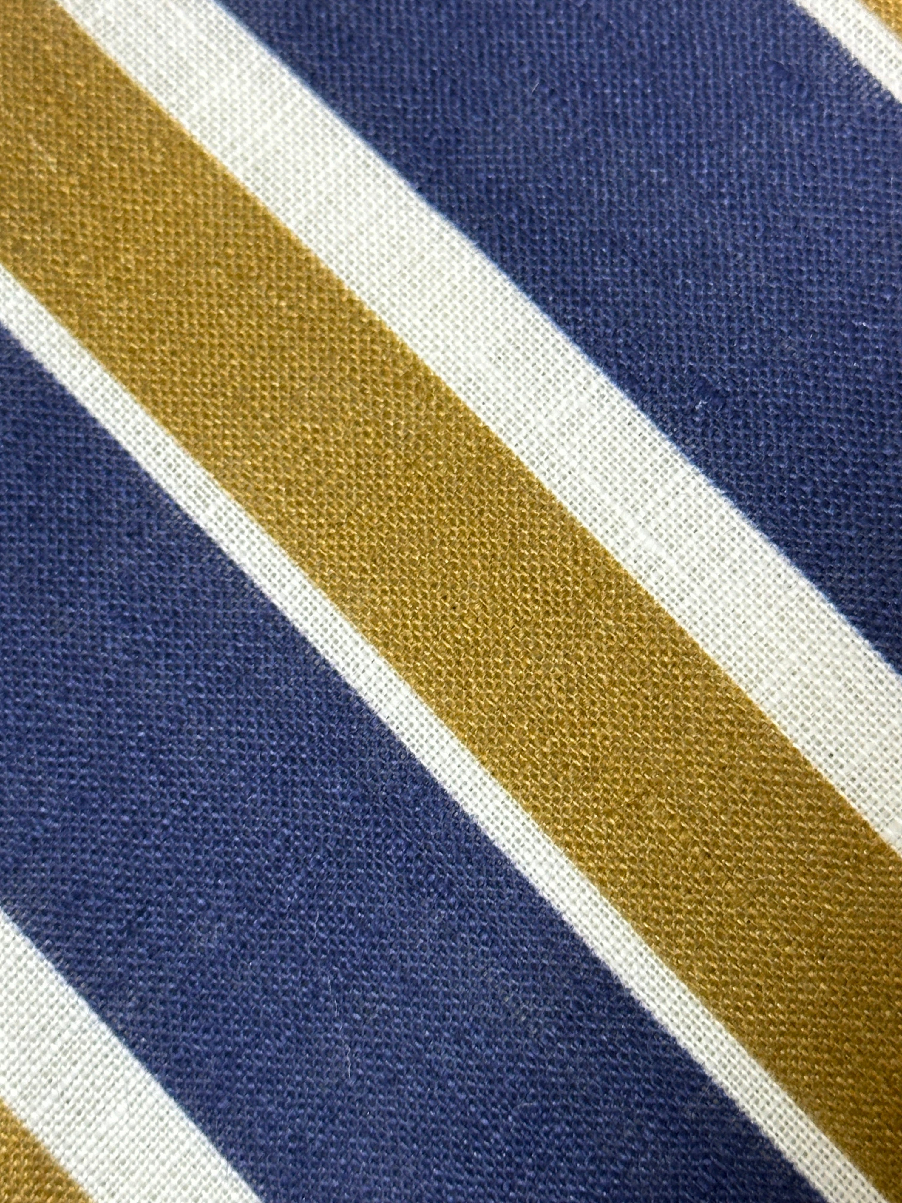 Gold and Navy Stripe Tie