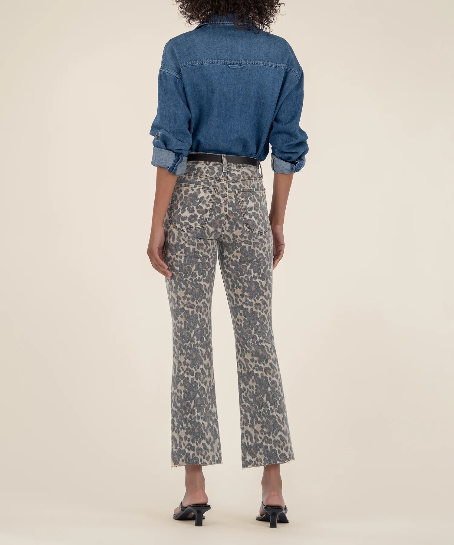 Kelsey High Rise Ankle Flare - Tan