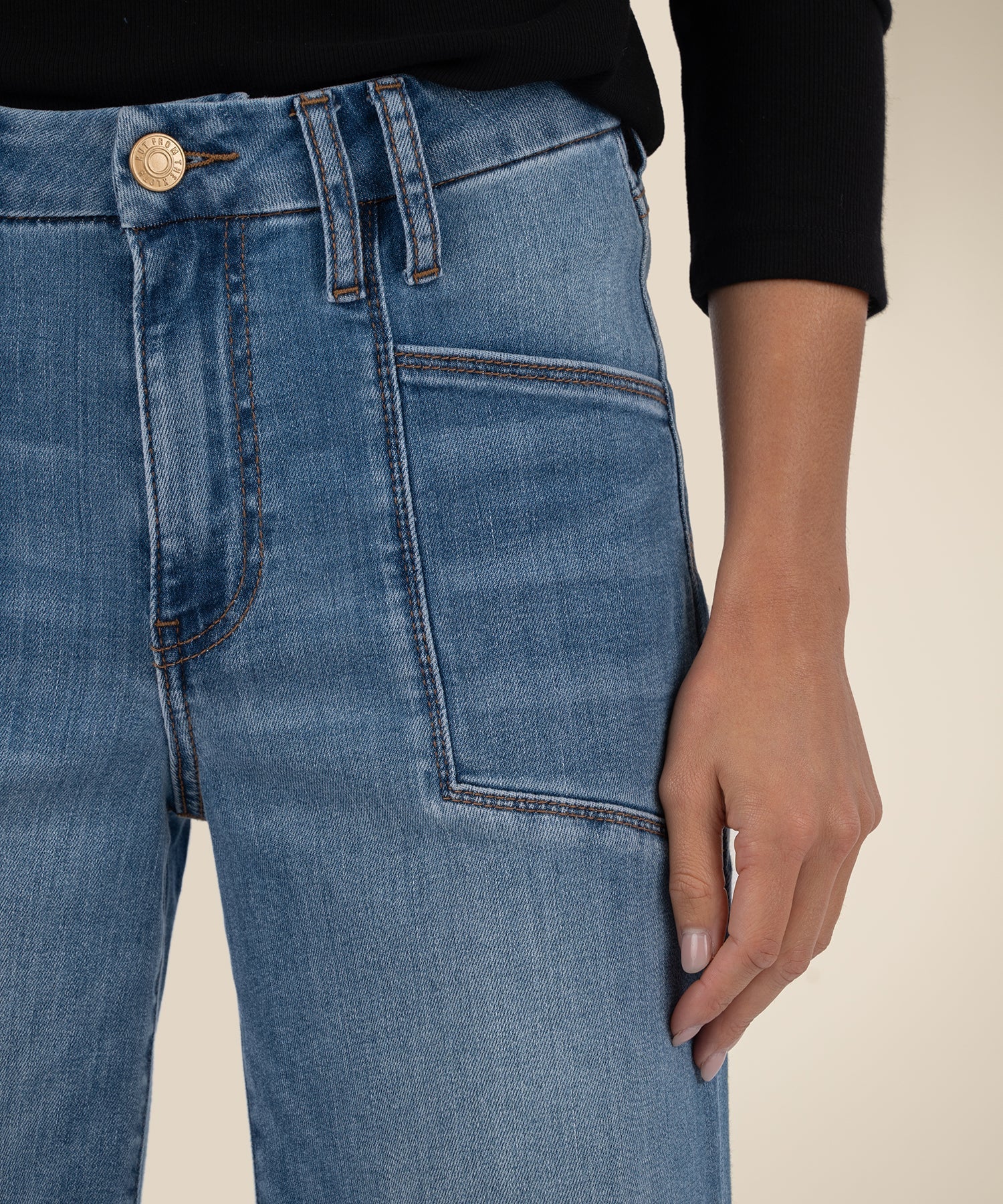 Meg High Rise Wide Leg - Earn Medium Wash