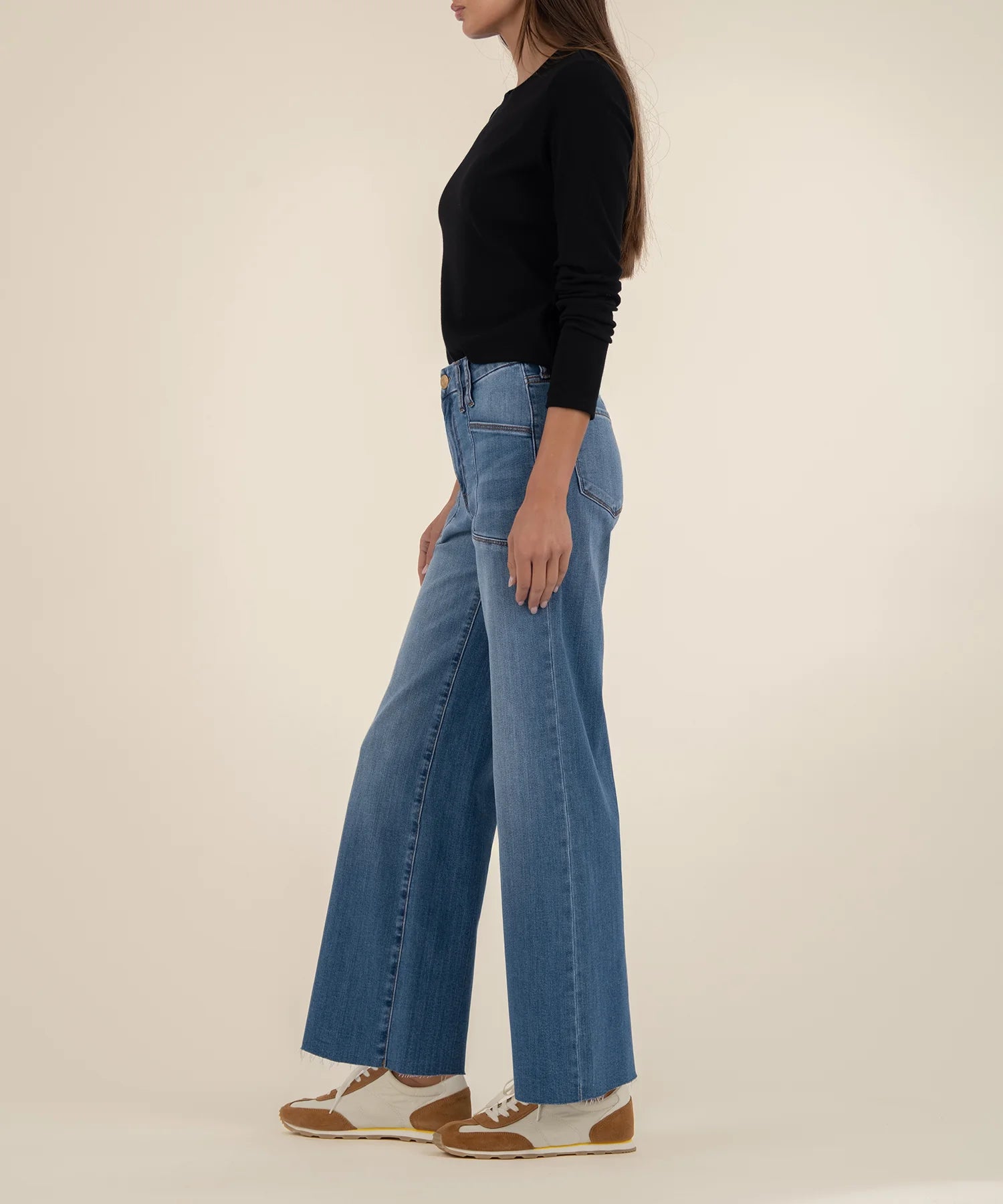 Meg High Rise Wide Leg - Earn Medium Wash