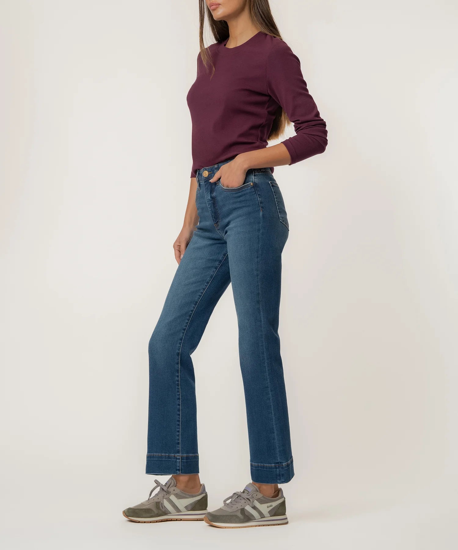 Kelsey High Rise Fab Ab - Cool w/ Dark Wash