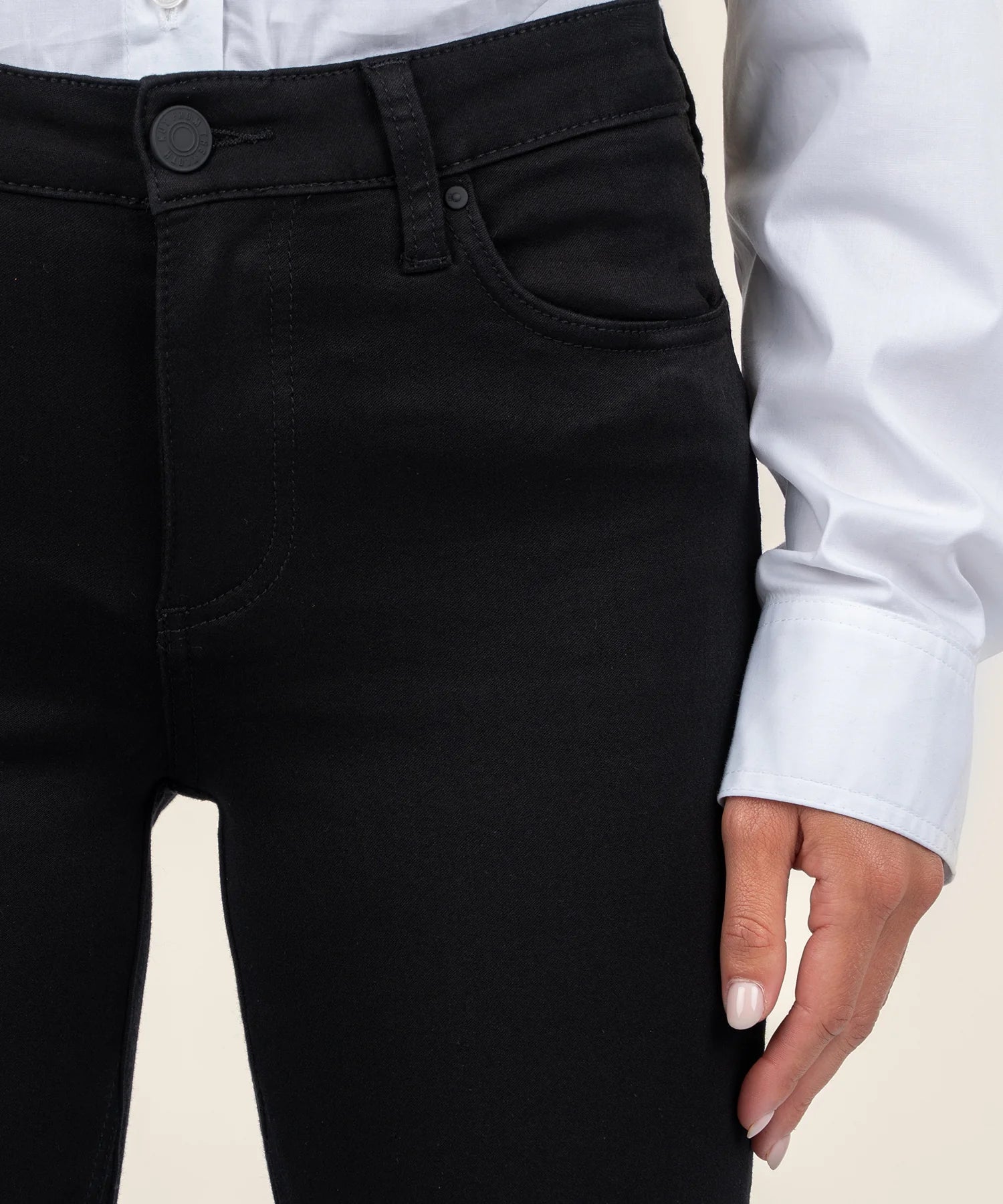Kelsey High Rise Ankle Flare - Black