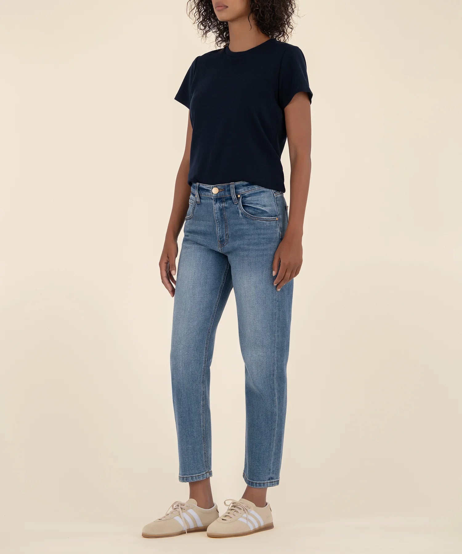 Kit High Rise Relaxed Straight Leg - Ahead Medium Wash